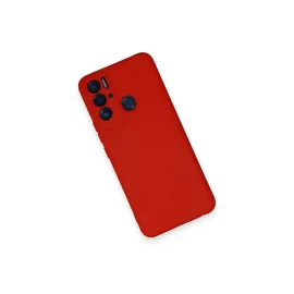 Newface Tecno Pova Neo Kılıf Nano Içi Kadife Silikon - Kırmızı
