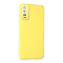 Newface Vivo Y11S Kılıf Lansman Glass Kapak - Sarı