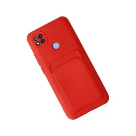 Newface Xiaomi Redmi 9C Kılıf Kelvin Kartvizitli Silikon - Kırmızı