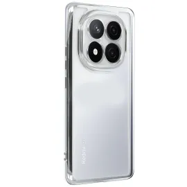 Newface Xiaomi Redmi Note 14 Pro Plus Kılıf Razer Lensli Silikon - Gümüş