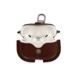 Newface Airpods Pro 2 (2.nesil) Çanta Deri Kılıf - Kahverengi