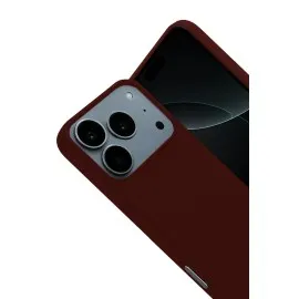 Newface Apple Iphone 17 Pro Nano Içi Kadife Silikon - Bordo