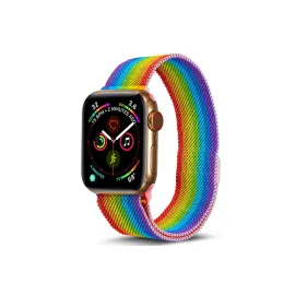 Newface Apple Watch 38mm Metal Mıknatıslı Kordon - Gökkuşağı