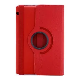 Newface Huawei Mediapad T3 10 / 9.6 Kılıf 360 Tablet Deri Kılıf - Kırmızı