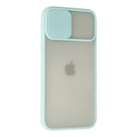 Newface Iphone 12 Pro Max Kılıf Palm Buzlu Kamera Sürgülü Silikon - Turkuaz