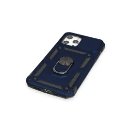 Newface Iphone 12 Pro Max Kılıf Pars Lens Yüzüklü Silikon - Lacivert