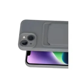 Newface Iphone 14 Kılıf Kelvin Kartvizitli Silikon - Gri