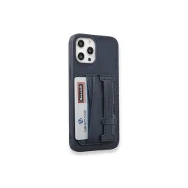 Newface Iphone 14 Pro Max Kılıf Hd Deri Kartvizitli Kapak - Mavi