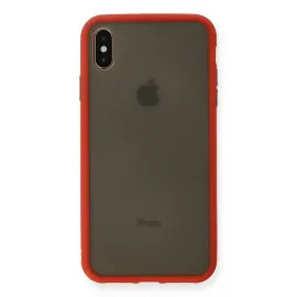 Newface Iphone Xs Max Kılıf Montreal Silikon Kapak - Kırmızı