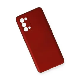 Newface Oppo Reno 5 Kılıf First Silikon - Bordo