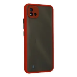 Newface Realme C11 2021 Kılıf Montreal Silikon Kapak - Kırmızı