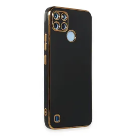 Newface Realme C25Y Kılıf Volet Silikon - Siyah