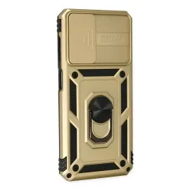 Newface Samsung Galaxy A13 4G Kılıf Pars Lens Yüzüklü Silikon - Gold