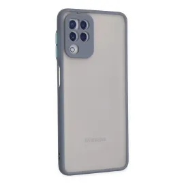 Newface Samsung Galaxy A22 Kılıf Montreal Silikon Kapak - Gri
