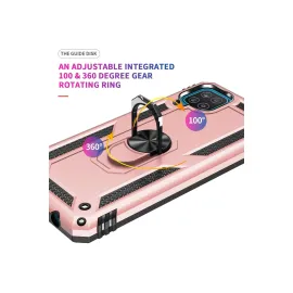 Newface Samsung Galaxy A22 Kılıf Sofya Yüzüklü Silikon Kapak - Rose