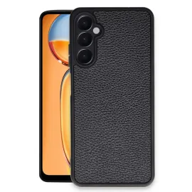 Newface Samsung Galaxy A36 Kılıf Aras Deri Kapak - Siyah