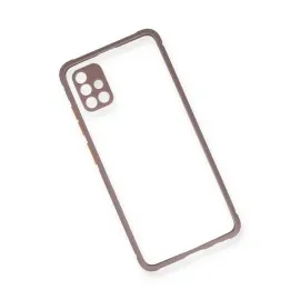 Newface Samsung Galaxy A71 Kılıf Miami Şeffaf Silikon - Açık Mor