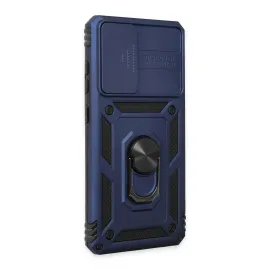 Newface Samsung Galaxy A72 Kılıf Pars Lens Yüzüklü Silikon - Lacivert