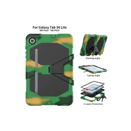 Newface Samsung Galaxy P610 Tab S6 Lite 10.4 Kılıf Griffin Tablet Kapak - Kamuflaj