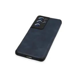 Newface Samsung Galaxy S21 Ultra Kılıf Loop Deri Silikon - Lacivert