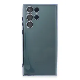 Newface Samsung Galaxy S22 Ultra Kılıf Razer Lensli Silikon - Açık Mavi