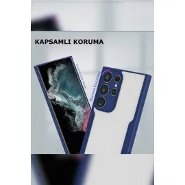 Newface Samsung Galaxy S23 Ultra Kılıf Platin Silikon - Kırmızı