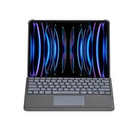 Newface T5509D Ipad Pro 12.9 (2022) Kılıf Palermo Ledli Klavyeli Standlı Tablet Kılıfı - Siyah