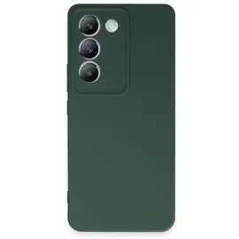 Newface Vivo V30 Lite 4G Kılıf First Silikon - Koyu Yeşil