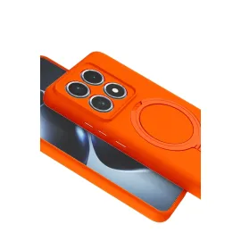 Newface Xiaomi Mi 14T Pro Regal Magsafe Standlı Kapak - Turuncu