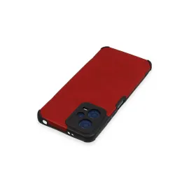 Newface Xiaomi Redmi Note 12 5G Kılıf Loop Deri Silikon - Kırmızı