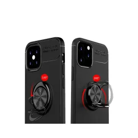 Newface Iphone 12 Mini Kılıf Range Yüzüklü Silikon - Siyah-Mavi