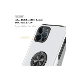 Newface Iphone 12 Pro Kılıf Elit Yüzüklü Kapak - Gümüş