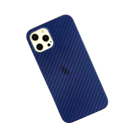 Newface Iphone 12 Pro Max Kılıf Karbon Pp Silikon - Mavi