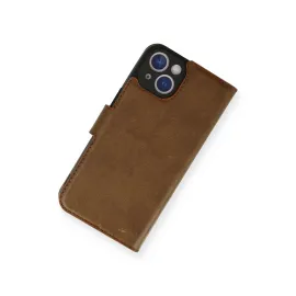 Newface Iphone 14 Kılıf Trend S Plus Kapaklı Kılıf - Taba