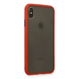 Newface Iphone Xs Max Kılıf Montreal Silikon Kapak - Kırmızı
