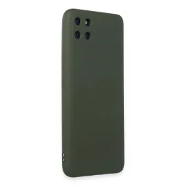 Newface Realme C11 Kılıf Nano Içi Kadife Silikon - Koyu Yeşil