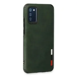 Newface Samsung Galaxy A03S Kılıf Loop Deri Silikon - Yeşil