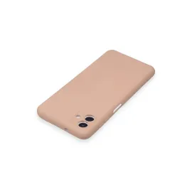 Newface Samsung Galaxy A04 Kılıf Nano Içi Kadife Silikon - Pudra