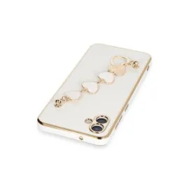 Newface Samsung Galaxy A04E Kılıf Esila Silikon - Beyaz