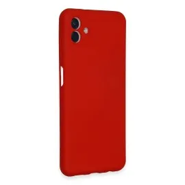 Newface Samsung Galaxy A04E Kılıf Nano Içi Kadife Silikon - Kırmızı