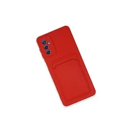 Newface Samsung Galaxy A14 4G Kılıf Kelvin Kartvizitli Silikon - Kırmızı
