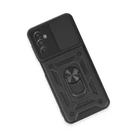 Newface Samsung Galaxy A14 4G Kılıf Pars Lens Yüzüklü Silikon - Siyah