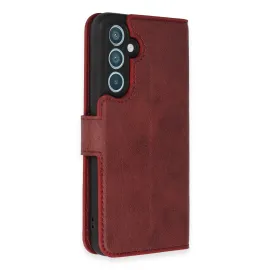 Newface Samsung Galaxy A54 5G Kılıf Trend S Plus Kapaklı Kılıf - Kırmızı