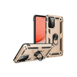 Newface Samsung Galaxy A72 Kılıf Sofya Yüzüklü Silikon Kapak - Gold