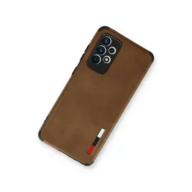 Newface Samsung Galaxy A73 5G Kılıf Loop Deri Silikon - Kahverengi