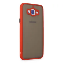 Newface Samsung Galaxy J7 Kılıf Montreal Silikon Kapak - Kırmızı