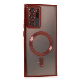 Newface Samsung Galaxy Note 20 Ultra Kılıf Kross Magneticsafe Kapak - Kırmızı