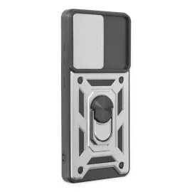 Newface Samsung Galaxy S20 Fe Kılıf Pars Lens Yüzüklü Silikon - Gümüş