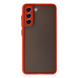 Newface Samsung Galaxy S21 Fe Kılıf Montreal Silikon Kapak - Kırmızı