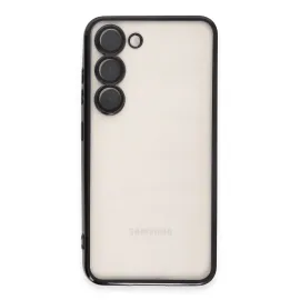 Newface Samsung Galaxy S23 Kılıf Razer Lensli Silikon - Siyah